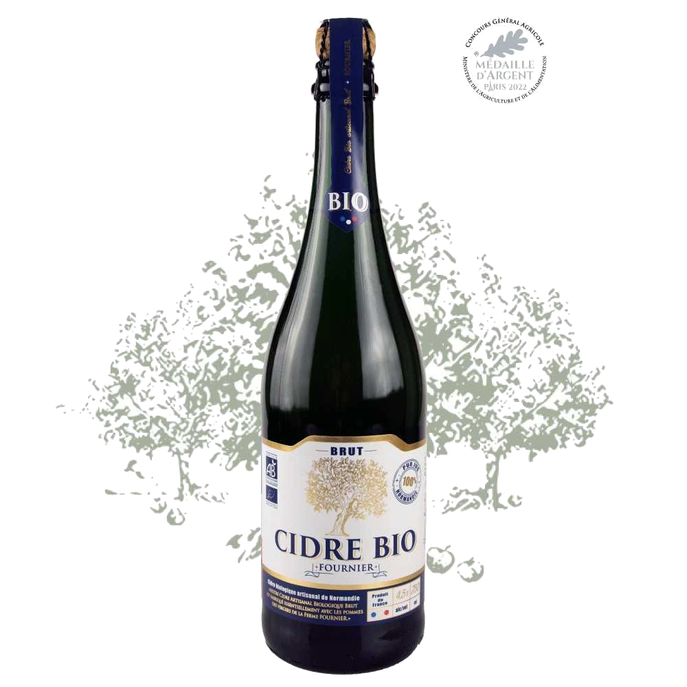 Cidre Bio Brut Fournier 75Cl, Médaillé D'argent au concours agricole de Paris 2022