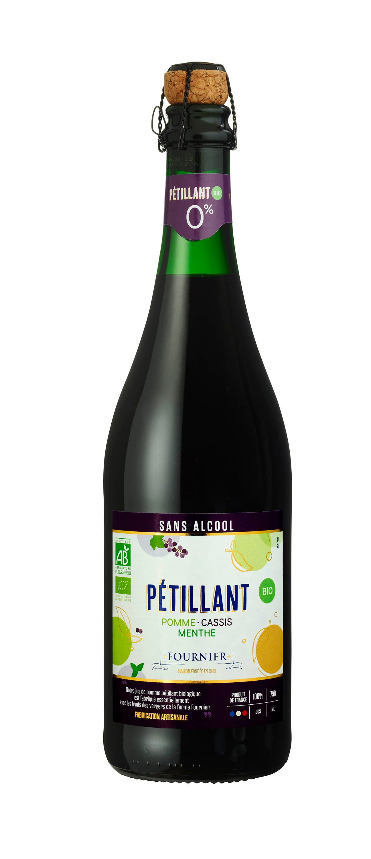 Pétillant Pomme Cassis Menthe Bio